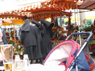 Nuns in town square, flickr.com