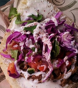 Turkish Doner Kabab with Cabbage