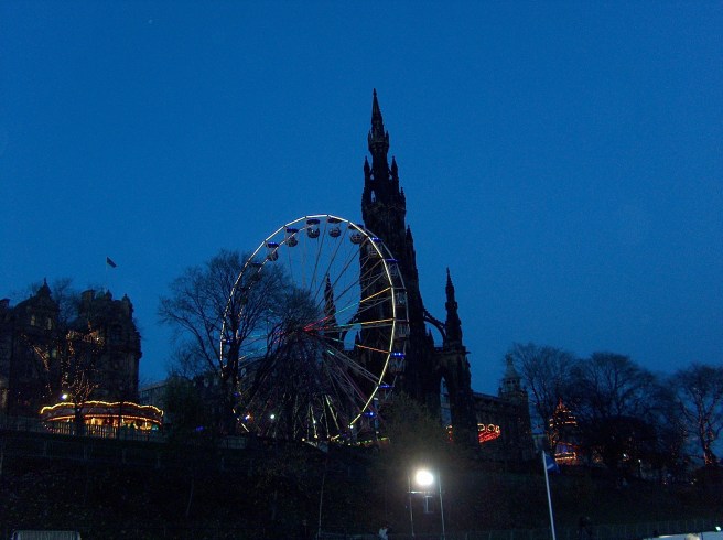 Edinburgh, Scotland  by night, Christmas 2007