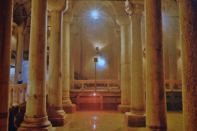 Underground cistern in Istanbul. 