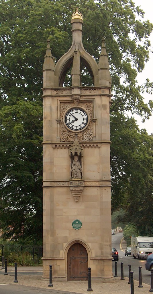 Victoria Clock Tower, which stood by our house in Ripon, England