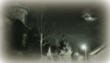 ghosty snow house moon