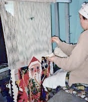 turk st nick kilim at loom