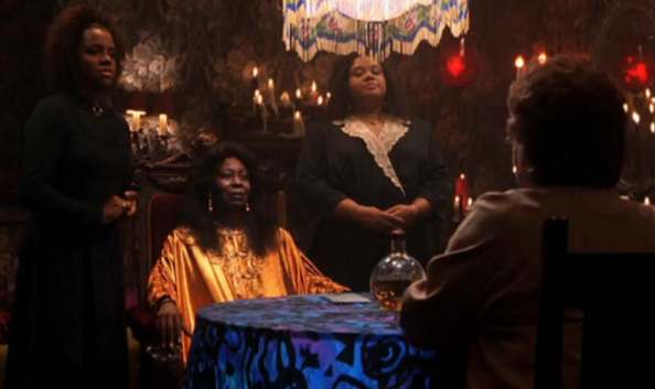 Whoopi Goldberg as Oda Mae, the psychic, in the movie Ghost.