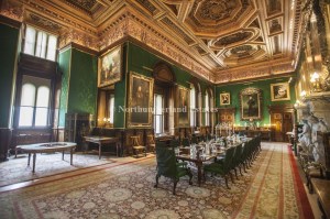 The Percy family dining room, impossible not to covet. Image from Alnwick Castle website.